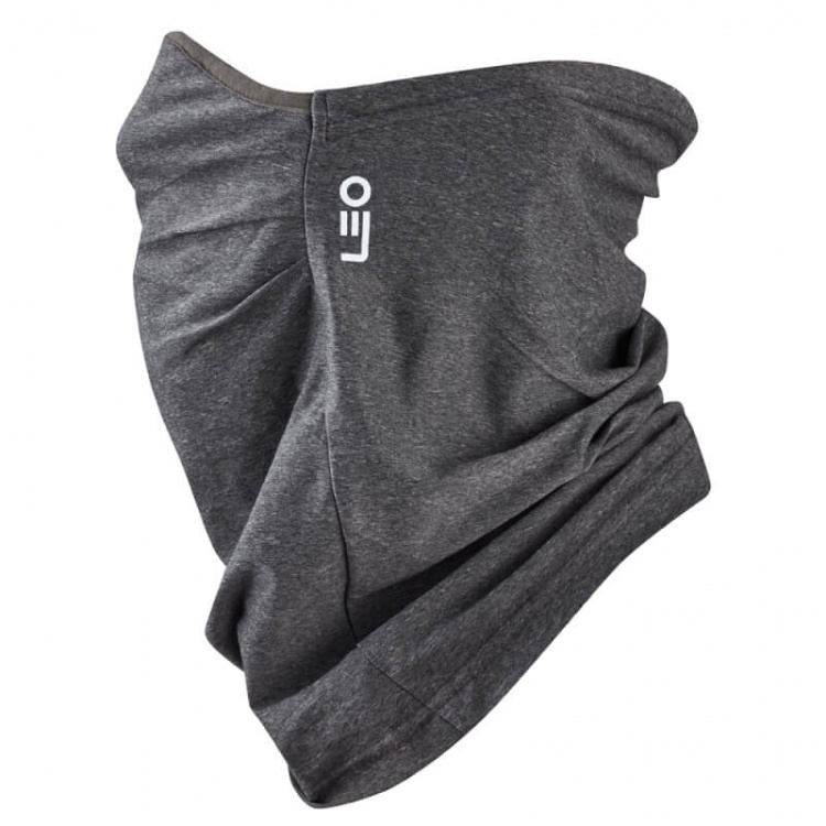 Leo Workwear SN01 Snood HeiQ Viroblock Ecoviz Recycled 3-Layer Snood Face Mask Grey